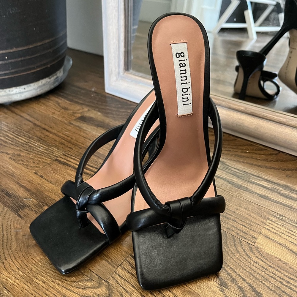 Black Open-toed Heels